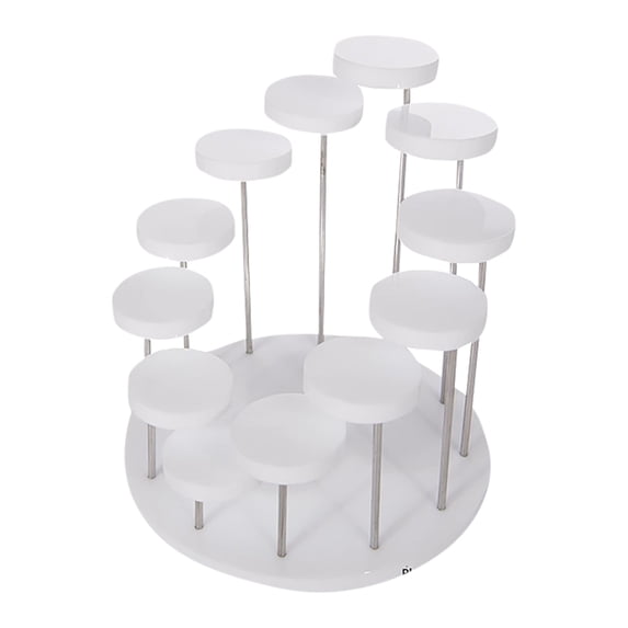 Cupcake Display Stand with Round Acrylic Dessert Tower, Decor Holder with Base for Wedding Birthday Party Small Items