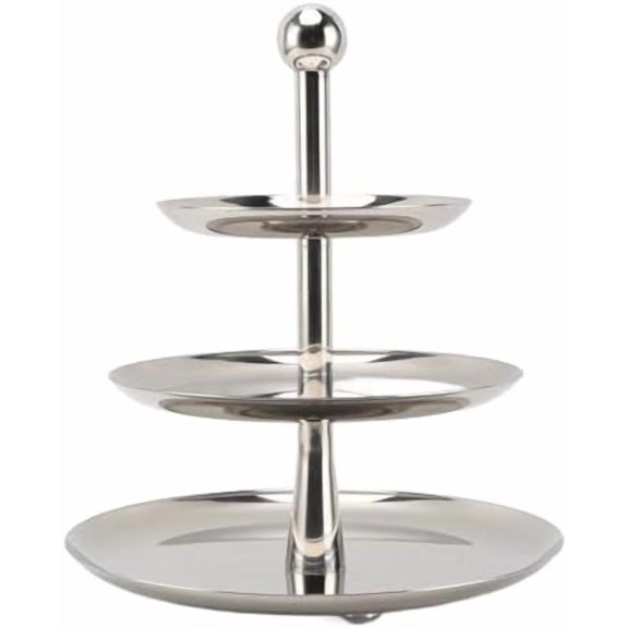 Cupcake Display Stands, 3 Tier Serving Tray Platters Stainless Steel Cup Cake Tower Cookie Candy Dessert Display Rack Tiered Tray for Birthday Party Wedding(Type 2)$$Home Decor, Kitchen, & Other