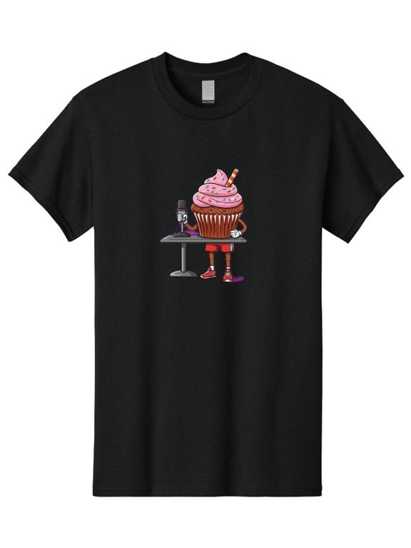 Cupcake Dj 3 Mens Graphic 100 Percent Cotton Casual Summer Wear T-Shirt