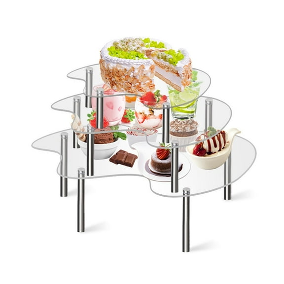 Cupcake Holder Acrylic Cupcake Display Riser Stand Clear Dessert Bakery Stand M YIWEI