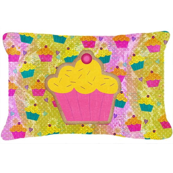 Cupcake Indoor & Outdoor Fabric Decorative Pillow