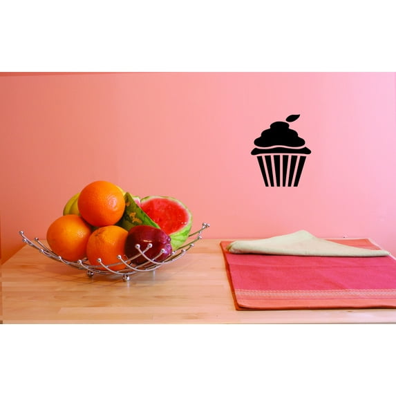 Cupcake Kitchen Picture Art Sticker Decor Vinyl Wall Decal 10x20 Inches