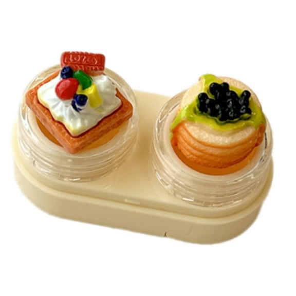 Cupcake Lid Contact Lenses Box With Drawer Designs And Wearing Tool Kits Contacts Lens Case For Safe Lens Management
