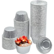 Greenparty Cupcake Liner, 150 Pack Aluminum Foil Baking Cups 4 Ounce Muffin Liners, Silver
