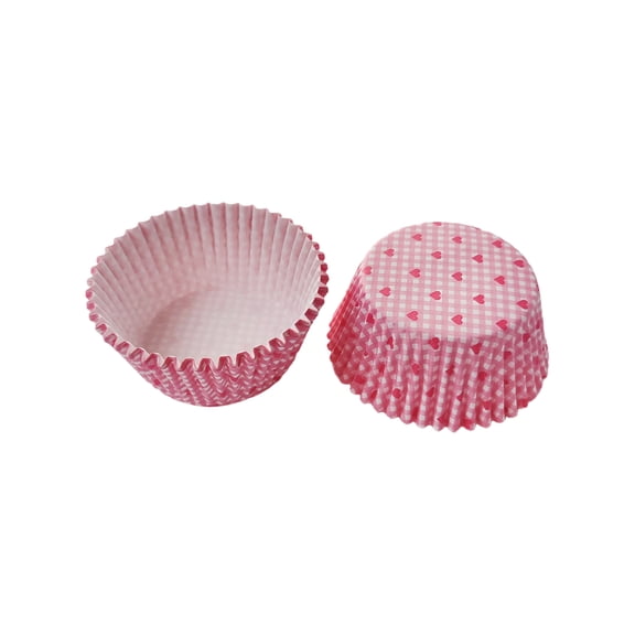 Cupcake Liner Pink And White Gingham Heart Pattern Paper Baking Cup With Pleated Sides For Cupcakes Muffins Desserts Snacks Birthdays Parties Bakeries Dessert Tables And Home Baking