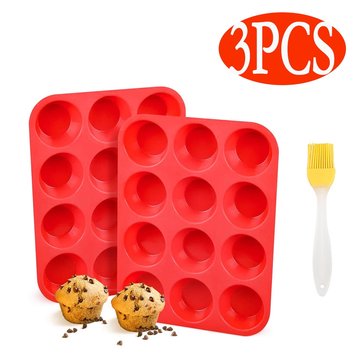 Cupcake Mold Silicone Cupcake Pan Muffin Pan for Homemade Muffins Cupcakes Quiches and Frittatas
