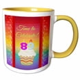 thumbnail image 1 of 3drose, Cupcake, Number Candles, Time, Celebrate 89 Years Old Invitation, 11oz Two-tone Yellow Mug, 1 of 6