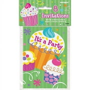 Cupcake Party Invitations, 8pk