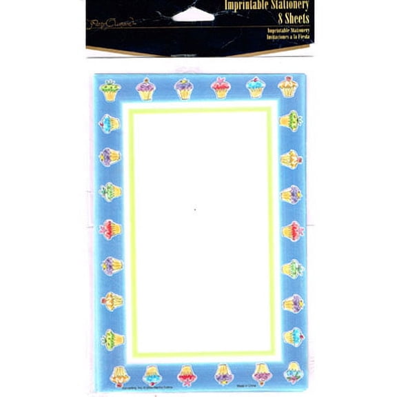 Cupcake Party Printable Sheet Invitations w/ Envelopes (8ct)