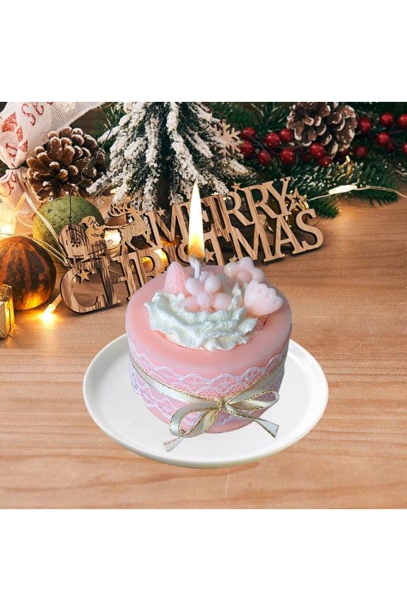 Cupcake Scented Candle, Decorative Soy Wax Cake Candle for Birthday Gift, Holiday Table Centerpiece, Christmas Home Decorations and Aromatherapy Relaxing Decor