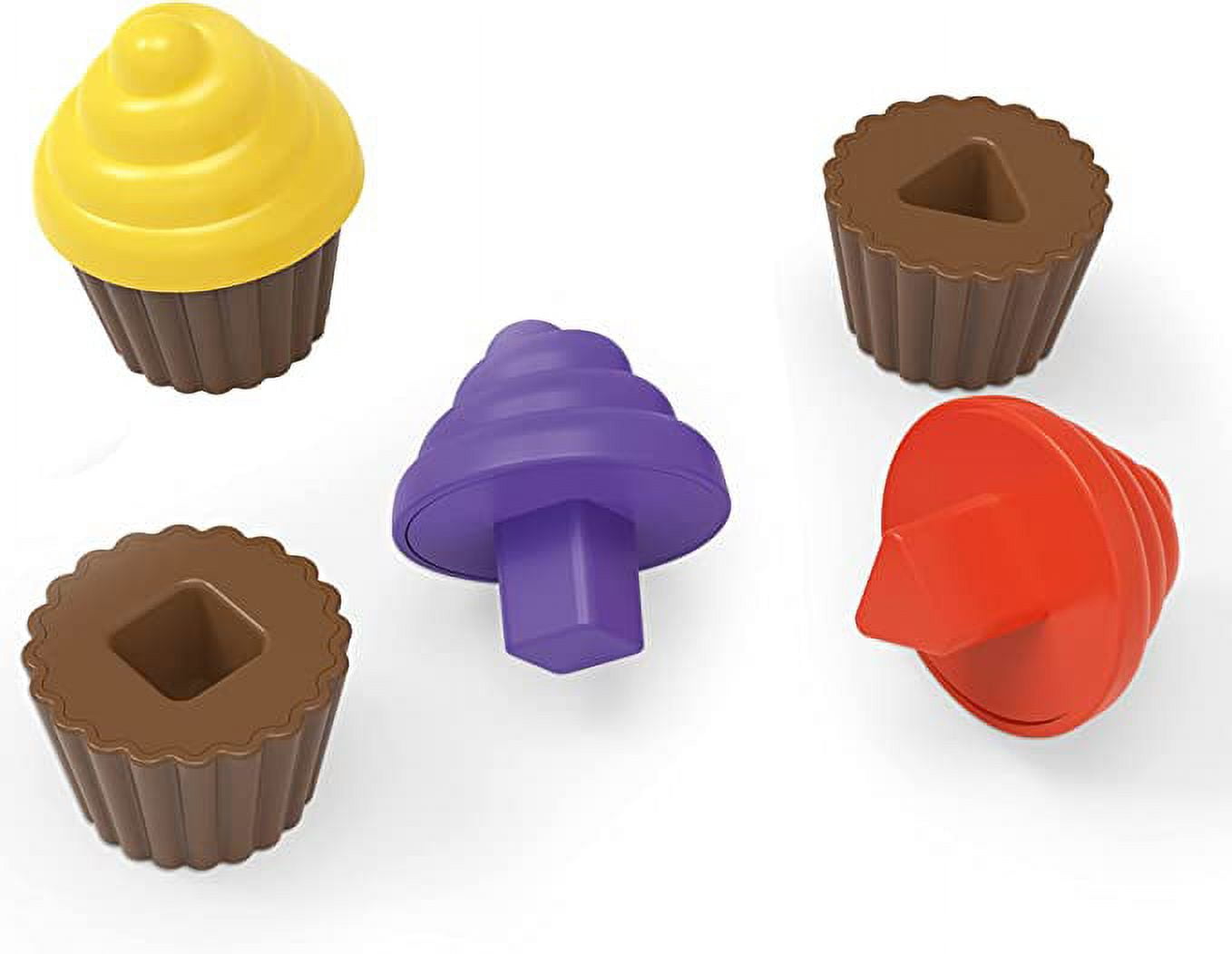 Cupcake Shape Sorting Toys, Set of 6 Fun Toddler Learning toys for