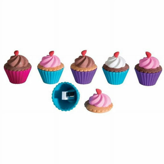 Cupcake Shoppe Scented Erasers and Sharpeners (6 Pieces)