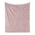 thumbnail image 1 of Cupcake Soft Flannel Fleece Throw Blanket, Colorful Yummy Cupcakes with Different Toppings on Pink Background with Hearts, Cozy Plush for Indoor and Outdoor Use, 70" x 90", Multicolor, by Ambesonne, 1 of 5