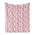 thumbnail image 1 of Cupcake Soft Flannel Fleece Throw Blanket, Doodle Strawberry Baked Goods Butter Cream Desserts Cake Design, Cozy Plush for Indoor and Outdoor Use, 70" x 90", Pink Baby Pink Peach, by Ambesonne, 1 of 5