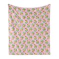 thumbnail image 1 of Cupcake Soft Flannel Fleece Throw Blanket, Whipped Cream and Cherry on Top Pastel Colored Pastry Delicious Restaurant, Cozy Plush for Indoor and Outdoor Use, 50" x 60", Multicolor, by Ambesonne, 1 of 5