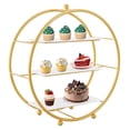 thumbnail image 1 of Cupcake Stand 2 Tier, 16.9" 3 Tier Metal Dessert Stand - Round Cake Display for Parties, Weddings & Birthdays - Iron Cupcake Holder, 1 of 7