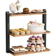 thumbnail image 1 of Cupcake Stand, 3 Tier Stepped Wood Display Stand for Weddings, Tiered Party Table Display Riser for Food , Dessert, Cookie, Decor, Craft Show, Party Serving Tray, Vendor Dessert Table Display Set, 1 of 8