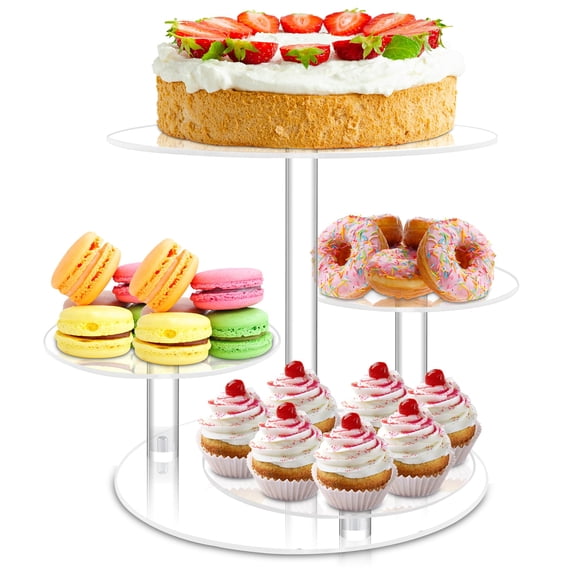 Cupcake Stand 4 Tier Cake Round Andbor Tiered Tower Stands For 50 Cupcakes Display Tree Wedding Birthday Party