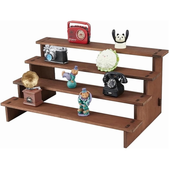 Cupcake Stand 4 Tier Wood Organizer Display Riser Rack Cake Pop Stand ...