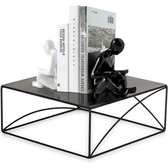 Cupcake Stand Dessert Display: 12 Inch Cake Holder Metal Food Pedestal Stands Black Food Risers for Halloween Tea Party Birthday Graduation Table Decor Square Buffet Fruit Plant Stand