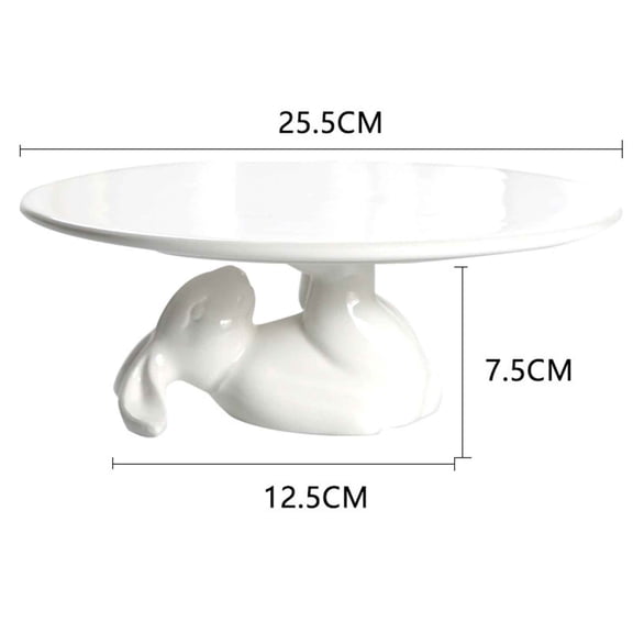 Cupcake Stand Easter Decorations, Ceramic Dessert Plates for Eggs, Cookies & Bunny Candy Display