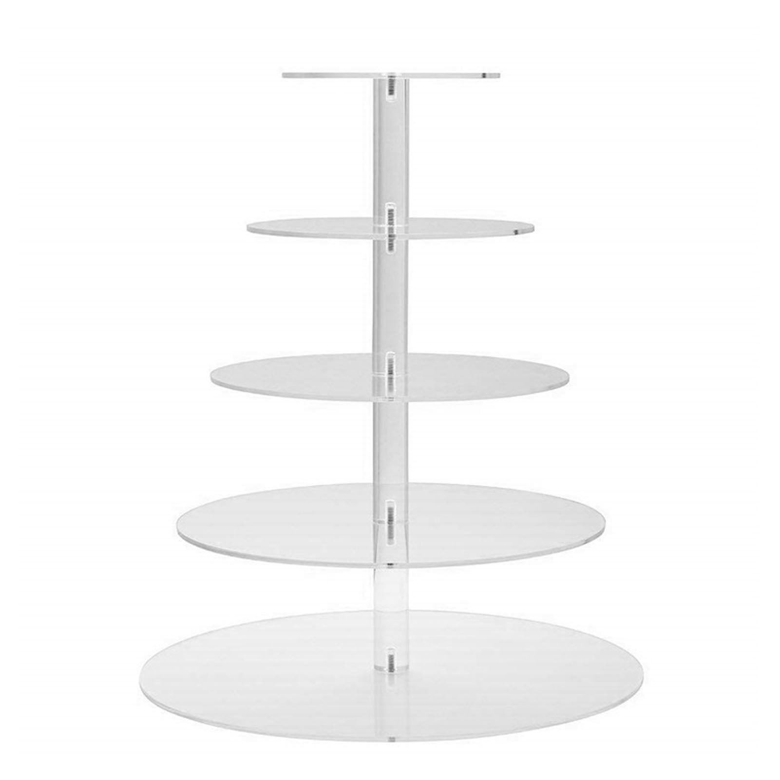 Cupcake Stand Multi Round Tiers Transparent Acrylic High Stability