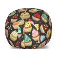 thumbnail image 1 of Cupcake Storage Toy Bag Chair, Creamy Bakery Sweets with Chocolate Icings Birthday Cakes Muffin Pastry Theme, Stuffed Animal Organizer Washable Bag, Large Size, Multicolor, by Ambesonne, 1 of 3