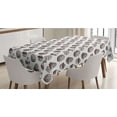 thumbnail image 1 of Cupcake Tablecloth, Delicious Desserts Food Yummy Chocolate Cake with Cherries Sketch, Rectangle Satin Table Cover Accent for Dining Room and Kitchen, 60" X 84", Muave Taupe and White, by Ambesonne, 1 of 2