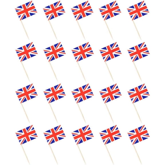 Cupcake Toppers 200Pcs Toothpick Flags Small Cake Tooth Picks Party Decorative Flag Picks Woodsy Decor