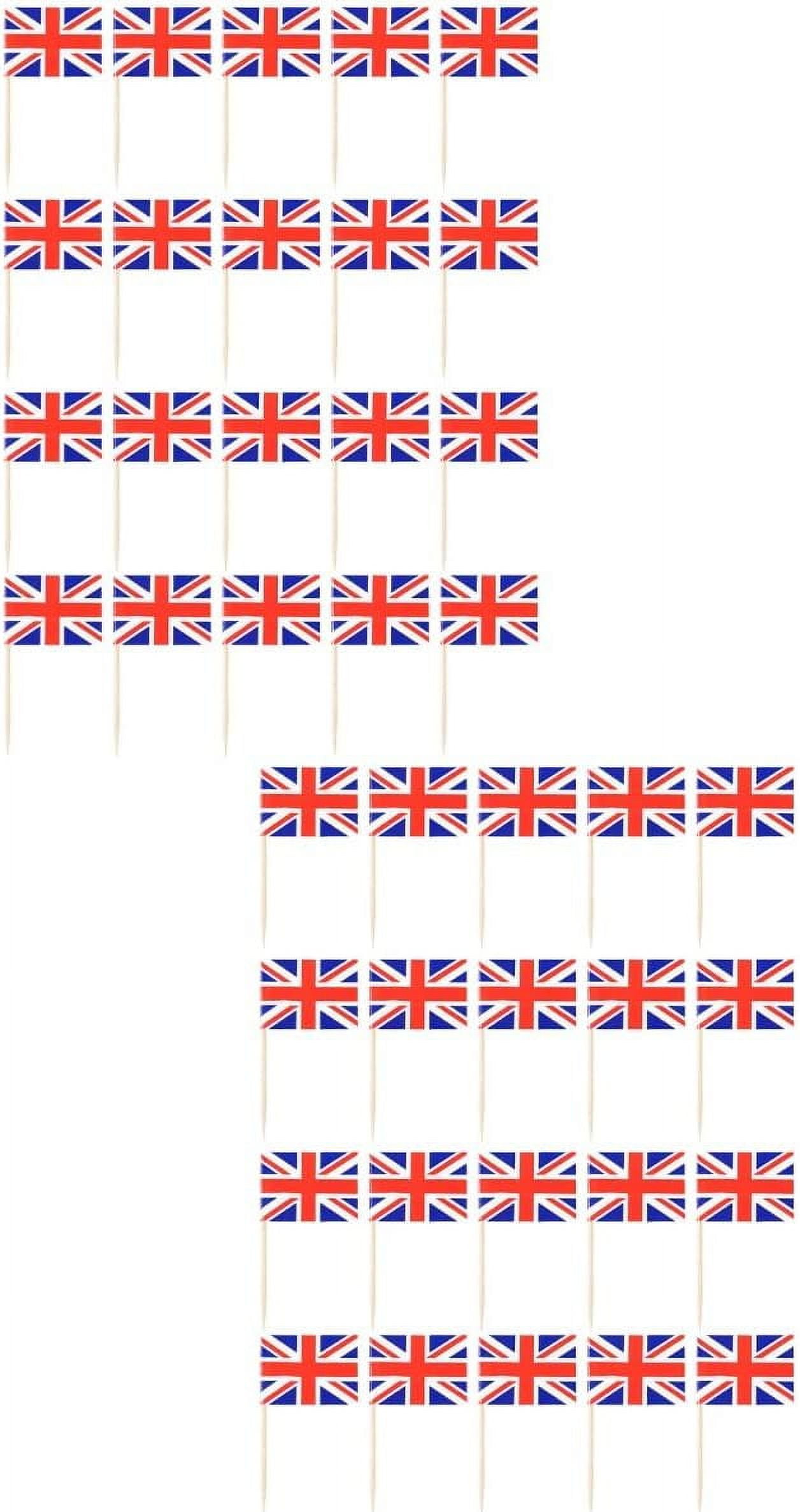Cupcake Toppers 400Pc United Kingdom Flag British Toothpick Flag Mini