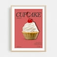 thumbnail image 1 of Cupcake Treat - Typography Kitchen Decor Dessert Pop Art Oak Framed Wall Art Print 20 x 30 inches, 1 of 15