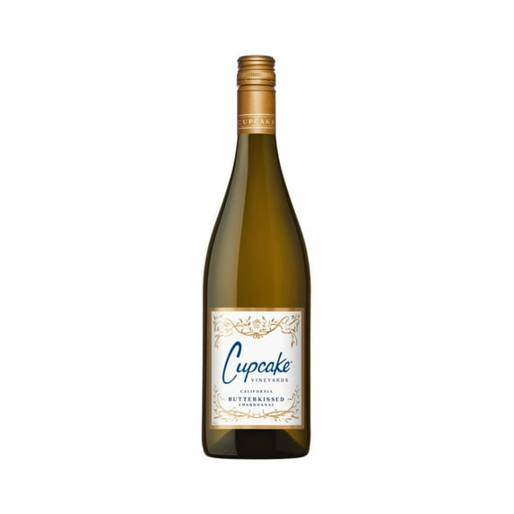 Cupcake Vineyards Butterkissed Chardonnay California White Wine, 750 ml Bottle, 14% ABV