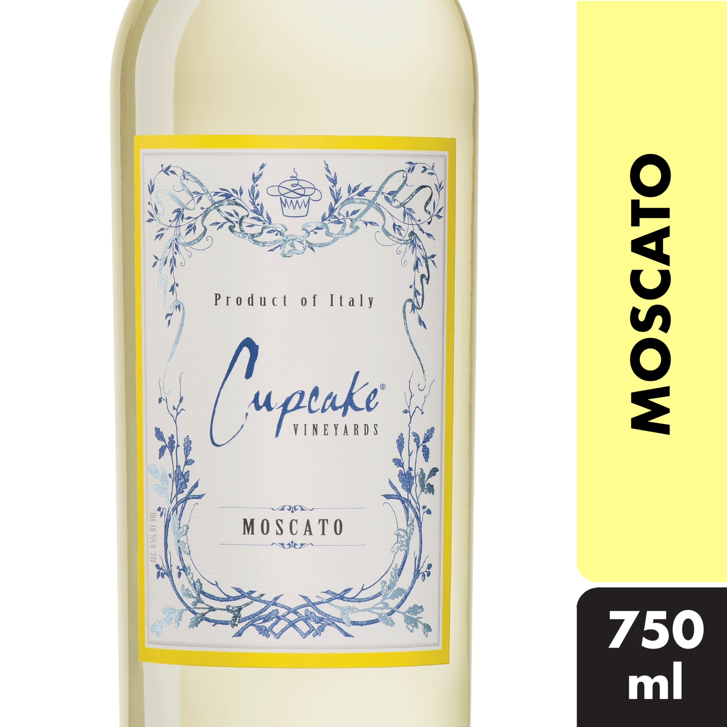 Cupcake Vineyards Moscato Italian White Wine, 750 ml Glass, ABV 13.00