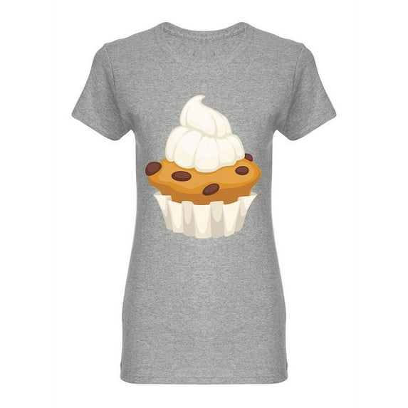 Cupcake With Cream Shaped T-Shirt Women -Image by Shutterstock, Female XX-Large