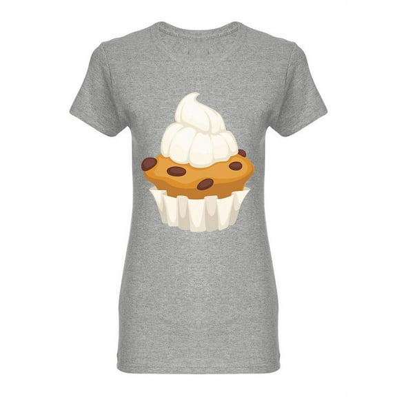Cupcake With Cream Shaped T-Shirt Women -Image by Shutterstock, Female XX-Large
