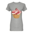 thumbnail image 1 of Cupcake With Raspberries Shaped Tee Women's -Image by Shutterstock, 1 of 2