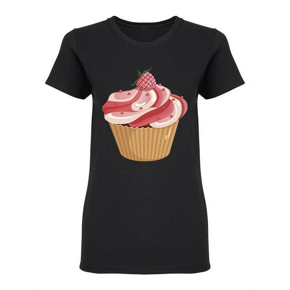 Cupcake With Raspberries Shaped Tee Women's -Image by Shutterstock