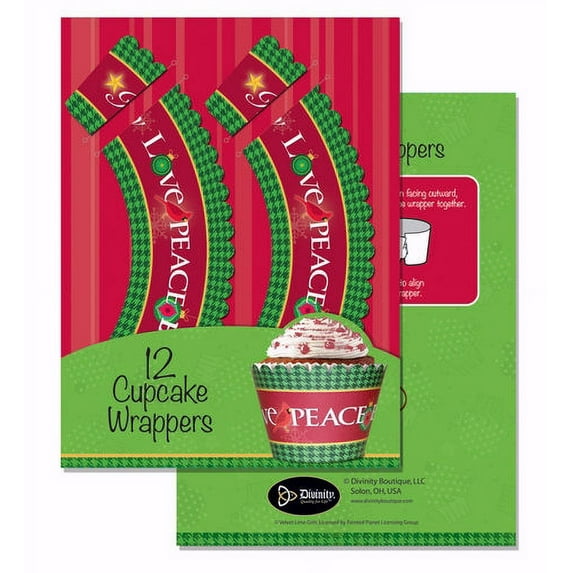Cupcake Wrapper-Christmas-Cardinal (1 Package of 12 Wrappers)