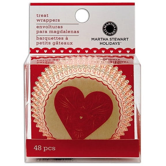 Cupcake Wraps, Heart and Love, 48-Pack