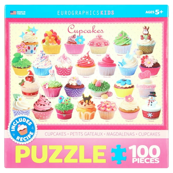 Cupcakes 100 piece Themed Puzzle, made by Eurographics for Ages 5 and Up
