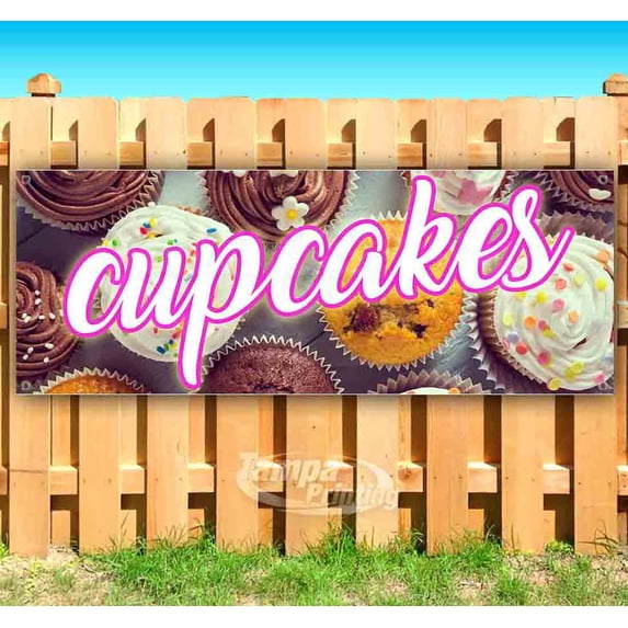 Cupcakes 13 oz Vinyl Banner With Metal Grommets