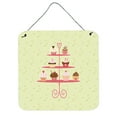 thumbnail image 1 of Cupcakes 3 Tier Stand on Green Wall or Door Hanging Prints, 1 of 1