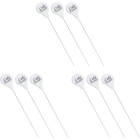 Cupcakes 9 pcs Needle Probe Home Kitchen Pick Cake Test for Sticks Steel Toolcake Tester Bread Tool Skewer Metal Pin DIY Stainless Baking Biscuits Testing Reusable Doneness Assistant Cupcake