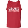 thumbnail image 1 of Cupcakes Are My Valentine Adult Tank Top, 1 of 2