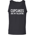 thumbnail image 1 of Cupcakes Are My Valentine Adult Tank Top, 1 of 2