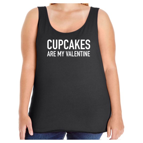 Cupcakes Are My Valentine Womens Tank Top