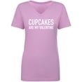 thumbnail image 1 of Cupcakes Are My Valentine Womens V-Neck Tee, 1 of 3