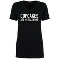 thumbnail image 1 of Cupcakes Are My Valentine Womens V-Neck Tee, 1 of 2