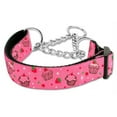 thumbnail image 1 of Cupcakes Nylon Ribbon Collar Martingale Large Bright Pink, 1 of 1