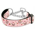 thumbnail image 1 of Cupcakes Nylon Ribbon Collar Martingale Medium Light Pink, 1 of 1